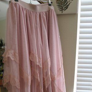 Romantic Long mesh skirt